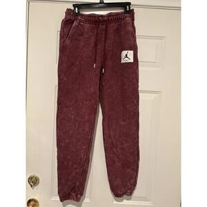 Men's maroon sz S Jordans sweatpants #648